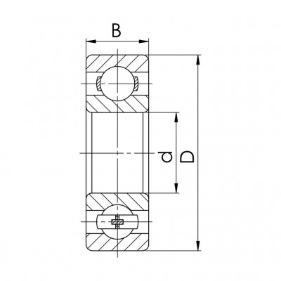 Łożysko kulkowe jednorzędowe nierdzewne SS 16003 2RS - wym. 17x35x8 Łożysko kulkowe jednorzędowe nierdzewne SS 16003 2RS - wym. 17x35x8