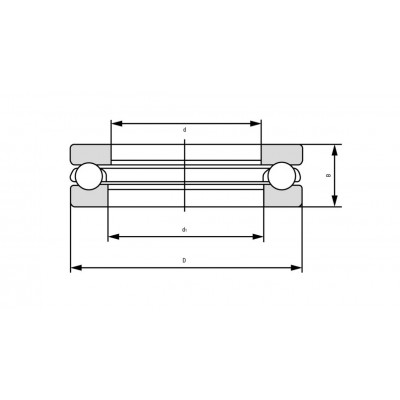 Łożysko kulkowo oporowe SS 51110 - wym. 50x70x14 Łożysko kulkowo oporowe SS 51110 - wym. 50x70x14